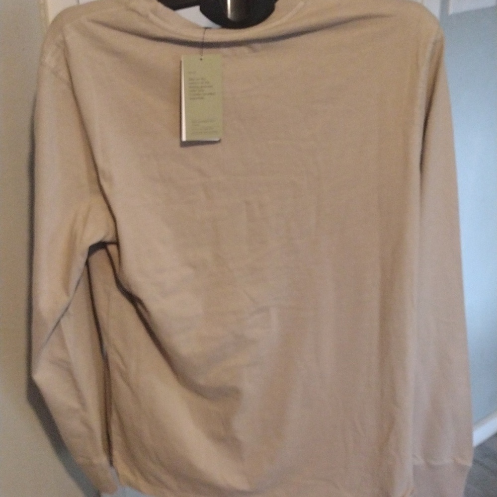Goodfellow & Co Men’s Tan Long Sleeve Pocket T-Shirt Size L NWT Cotton - Picture 3 of 8